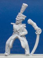 DWNC12 Chasseur A Cheval - Officer Leading, (Separate Pivoting Sword Arm) (1 figure)