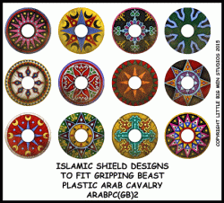 ARABPC(GB)2 Designs for Plastic Arab Cavalry Shields (12)