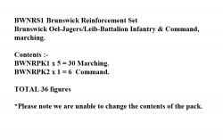BWNRS1 Brunswick Oels Jagers/Leib Battalion Infantry And Command, Marching (36 Figures)