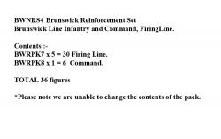 BWNRS4 Brunswick Line Infantry And Command, Firing Line (36 Figures)