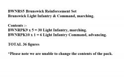 BWNRS5 Brunswick Light Infantry And Command, Marching (36 Figures)