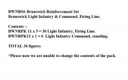 BWNRS6 Brunswick Light Infantry And Command, Firing Line (36 Figures)