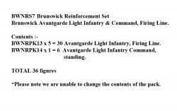 BWNRS7 Brunswick Avantgarde Light Infantry And Command, Firing Line (36 Figures)