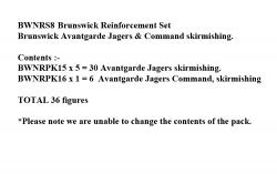 BWNRS8 Brunswick Avantgarde Jagers And Command, Skirmishing (36 Figures)