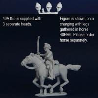 40A195 3rd Regiment Of Continental Light Dragoon - Trooper With Separate Bent Sabre Arm (1 figure) (40mm)
