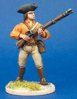 40A50 Militiaman In Shirt, Standing Ready To Fire, Tricorn (1 figure) (40mm)