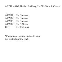ABP18 British Artillery (2 x 3lb Guns And 8 Crew)