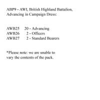 ABP9 British Highland Infantry Advancing, Campaign Dress (24 Figures)