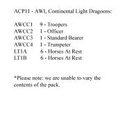 ACP11 Continental Light Dragoons (12 Mounted Figures)