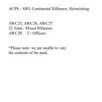 ACP9 Continental Riflemen Skirmishing (24 Figures)