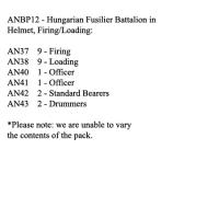 ANBP12 Hungarian Fusilier Battalion In Helmet, Firing / Loading (24 Figures)