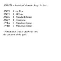 ANBP20 Austrian Cuirassier Regiment, At Rest (12 Mounted Figures)