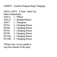 ANBP21 Austrian Dragoon Regiment, Charging (12 Mounted Figures)