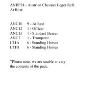 ANBP24 Austrian Chevaux Leger Regiment, At Rest (12 Mounted Figures)