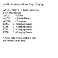 ANBP25 Austrian Hussar Regiment, Charging (12 Mounted Figures)