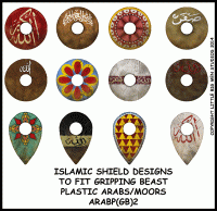 ARABP(GB)2 Islamic Shield Designs for Plastic Arab Infantry (12)
