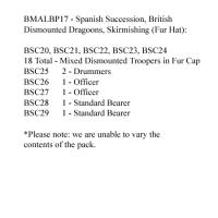 BMALBP17 British Dismounted Dragoon Skirmishing, In Fur Hat (24 Figures)
