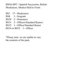 BMALBP3 British Musketeers Standing Musket Held To Front (24 Figures)