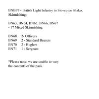 BNBP7 British Light Infantry Battalion, Stovepipe Shako, Skirmishing (24 Figures)