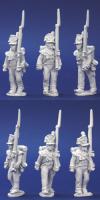 BNRPK7 Mixed British Light Company In Belgic Shako Marching (6 Figures)