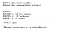 BNRS10 British Highland Infantry, Marching (Officers In Full Dress) (36 Figures)