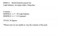 BNRS8 British Light Infantry, Stovepipe Shako, Firing Line (36 Figures)