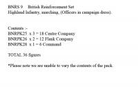 BNRS9 British Highland Infantry, Marching (Officers In Campaign Dress) (36 Figures)