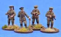 BRIT06 Battalion Command (Fixed Heads) (4 figures)