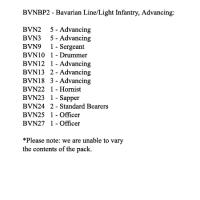 BVNBP2 Bavarian Line/Light Infantry, Advancing (24 Figures)