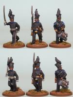 BWNRPK2 Brunswick Oels Jagers/Leib Battalion, Command Advancing (6 Figures)