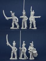 BWNRPK8 Brunswick Line Infantry, Command Standing (6 Figures)