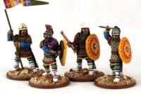 BYZ09 Byzantine Infantry Command Quilted Armour (4 Figures)