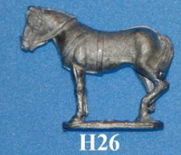 H26 Standing horse with left rear leg raised slightly