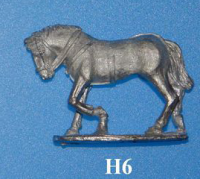 H6 Walking, front left leg raised, head down