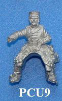 PCU9 Trooper holding lance upright and wearing the forage cap