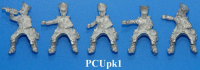 PCUPK1 Four troopers in different poses and a trumpeter blowing his trumpet