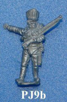 PJ9b Jaeger NCO, cradling rifle in left arm, directing with right