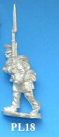 PL18 Marching, holds musket with both hands.