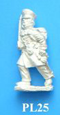 PL25 Foot officer, wearing Litewka, sword shouldered.