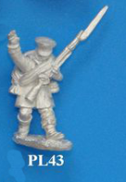 PL43 Casualty Figure, falling back, right hand in the air.