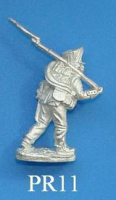 PR11 Marching, resting musket on right shoulder.