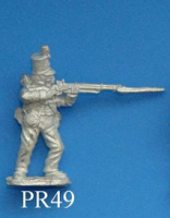 PR49 Firing. Left leg forward, right leg back. Uniform (c)