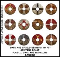DAP(GB)9 Plastic Dark Age Warriors Shield Designs Nine (12)