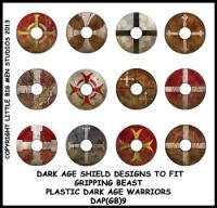 DAP(GB)9 Plastic Dark Age Warriors Shield Designs Nine (12)