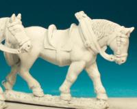 EH2B Heavy Draft Horse With Saddle, Head Down (1 horse)
