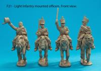 F21 Mounted light infantry officers (horses included)