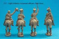 F21 Mounted light infantry officers (horses included)