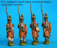 F23 Four voltiguers in march attack poses