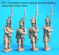 F27 Four grenadiers in march-attack poses
