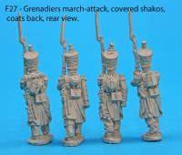 F27 Four grenadiers in march-attack poses